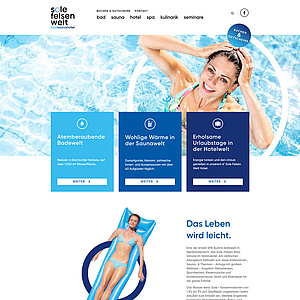 Screenshot: Sole Felsenwelt - Startseite