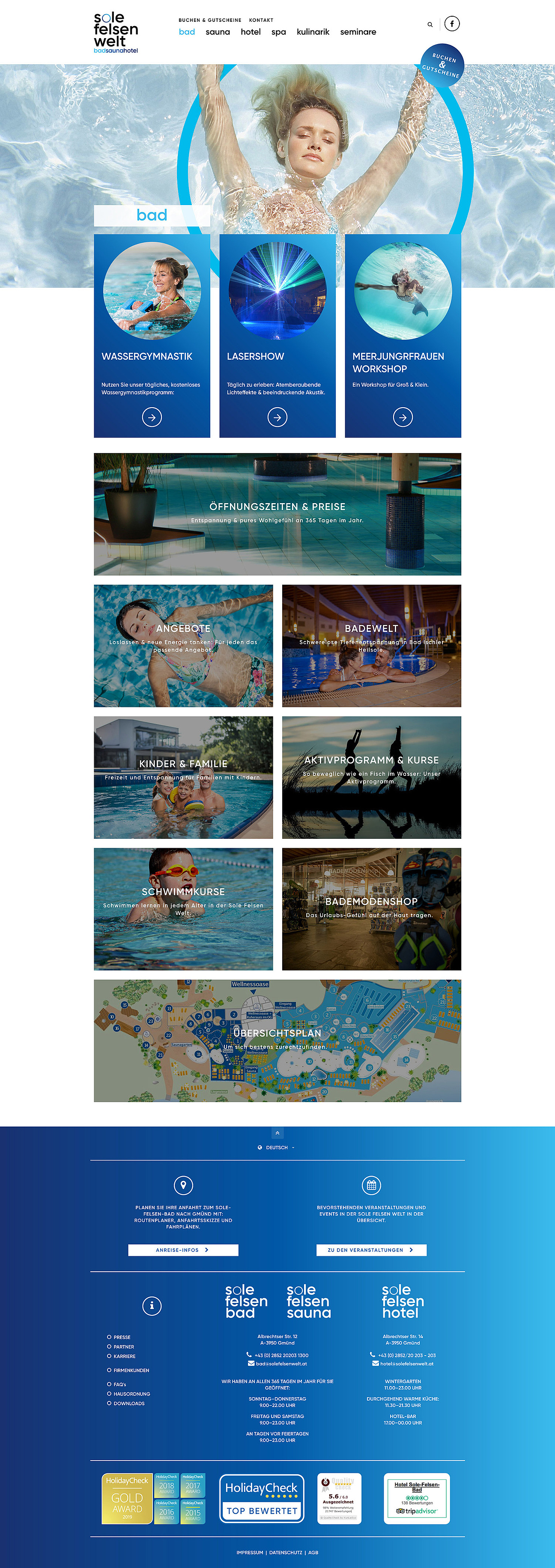 Screenshot: Sole Felsenwelt - Übersicht Bad