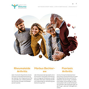 Website – Leben mit Rheuma | Startseite